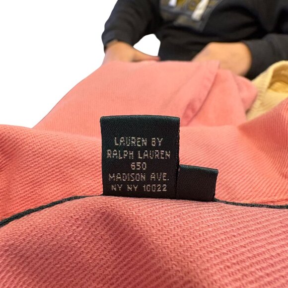 Lauren Jeans Co. Pink Button-Front Denim Jacket Size Womens L - Picture 5 of 5